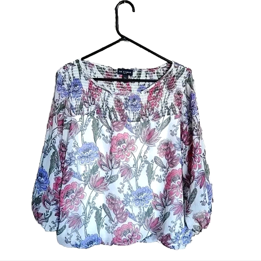I.N.Studio Petite XL Floral Blouse